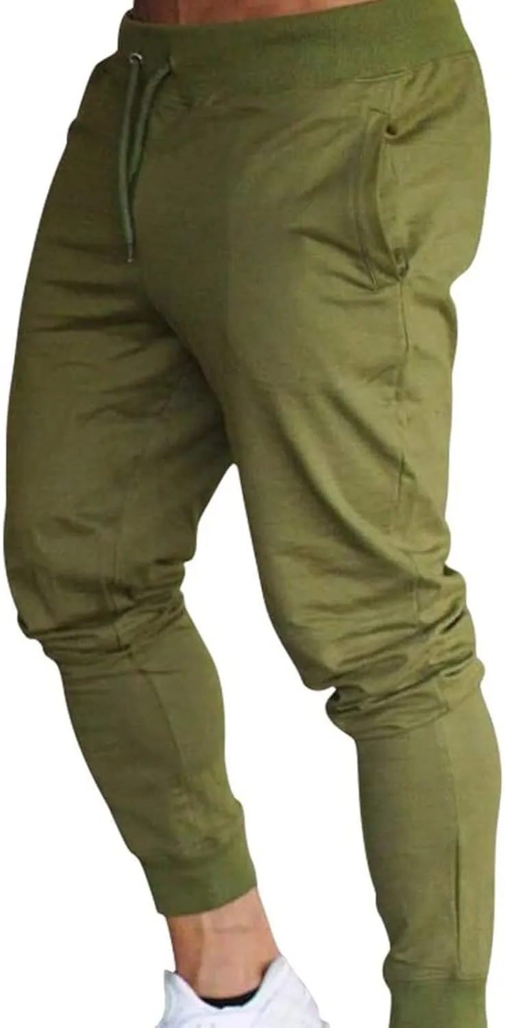 Cargo Trousers for Men Men Slim Fit Sweatpants Mens Tracksuit Slim Fit Bottoms Joggers Elasticated Waist Zip Pockets
