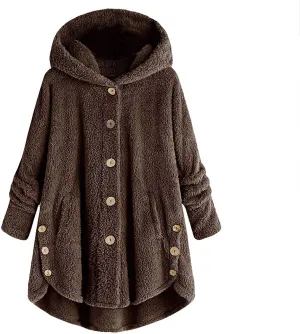 Ceboyel Womens Fuzzy Fleece Jackets Sherpa Winter Coats Cardigan Button Down Teddy Coat Hoodie Trendy Warm Loungewear 2023