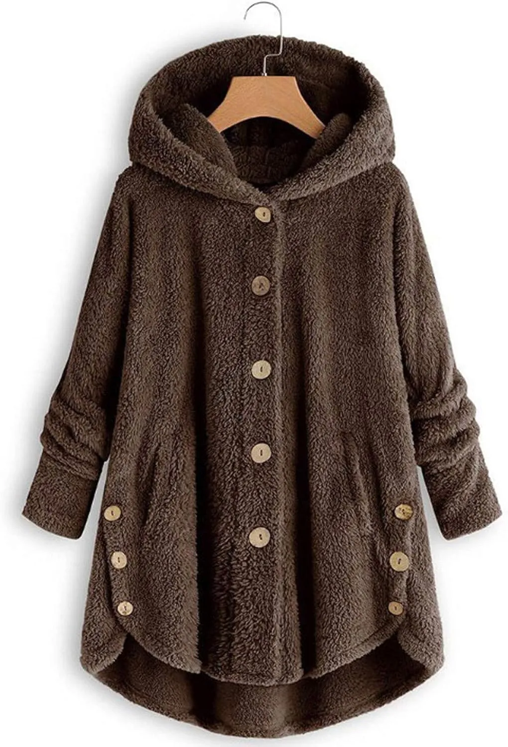 Ceboyel Womens Fuzzy Fleece Jackets Sherpa Winter Coats Cardigan Button Down Teddy Coat Hoodie Trendy Warm Loungewear 2023