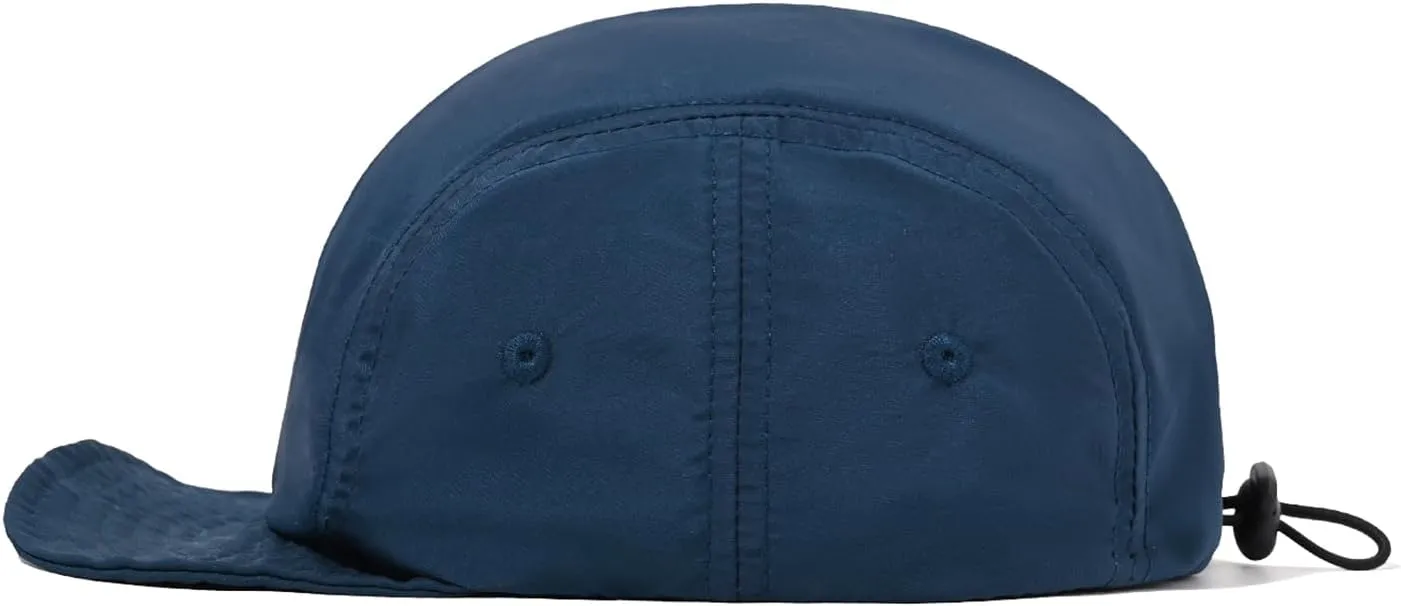 CLAPE Short Brim 5 Panel Hat Packable Soft Dad Hat Unstructured Low Profile Baseball Cap Lightweight Running Cap