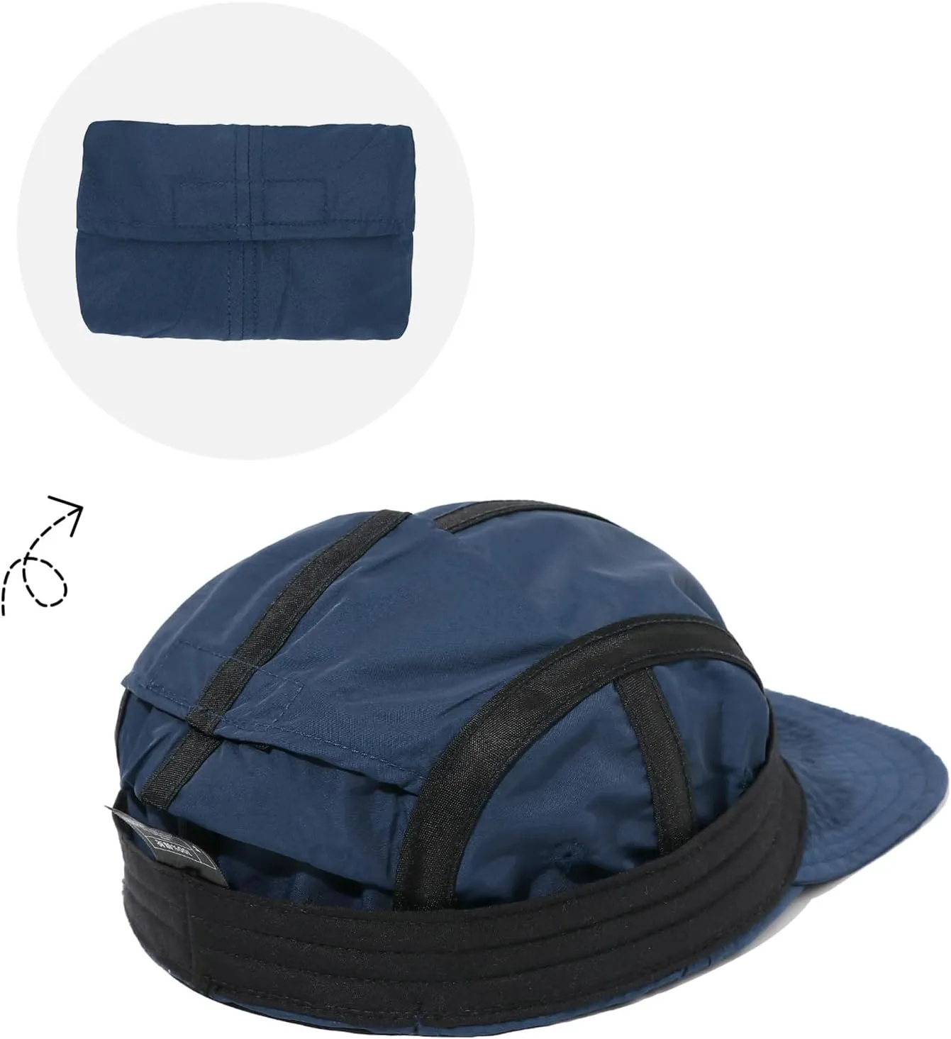CLAPE Short Brim 5 Panel Hat Packable Soft Dad Hat Unstructured Low Profile Baseball Cap Lightweight Running Cap