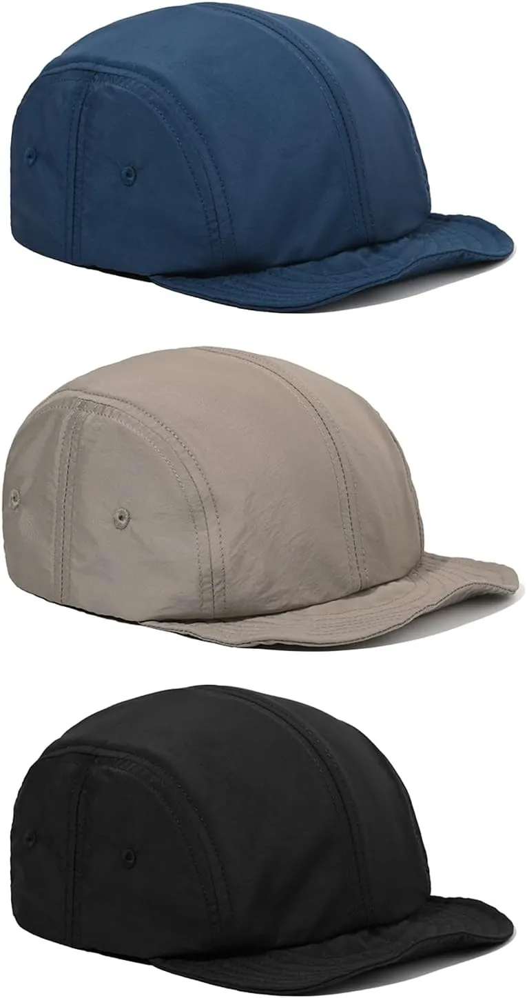 CLAPE Short Brim 5 Panel Hat Packable Soft Dad Hat Unstructured Low Profile Baseball Cap Lightweight Running Cap