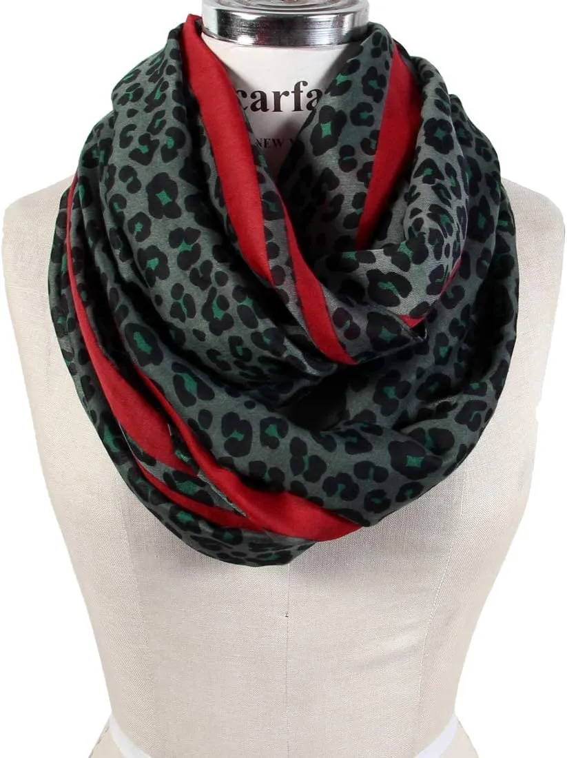 Classic Leopard Print Infinity Fashion Scarves