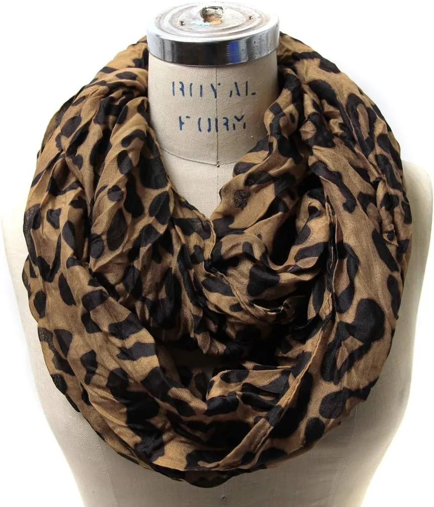 Classic Leopard Print Infinity Fashion Scarves