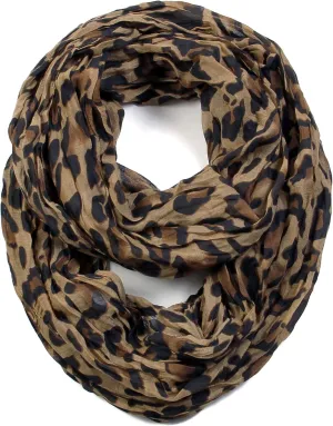 Classic Leopard Print Infinity Fashion Scarves