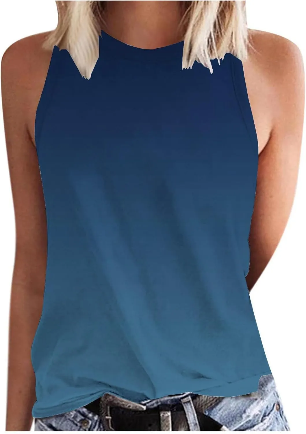 Comfy Beach Camis for Women Sleeveless Shirt Quick-Dry Lightweight Y2K Tank Top Vacation Sport Blouses