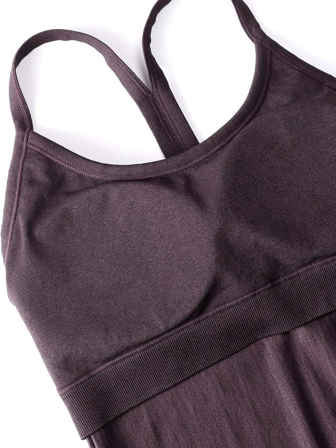 CRZ YOGA Seamless Workout Tank Tops for Women Racerback Athletic Camisole Sports Shirts with Built in Bra
