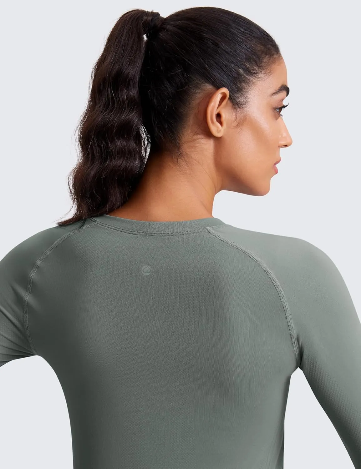 CRZ YOGA Womens Seamless Workout Long Sleeve Shirts Quick Dry Gym Athletic Tops Breathable Running Yoga T-Shirts
