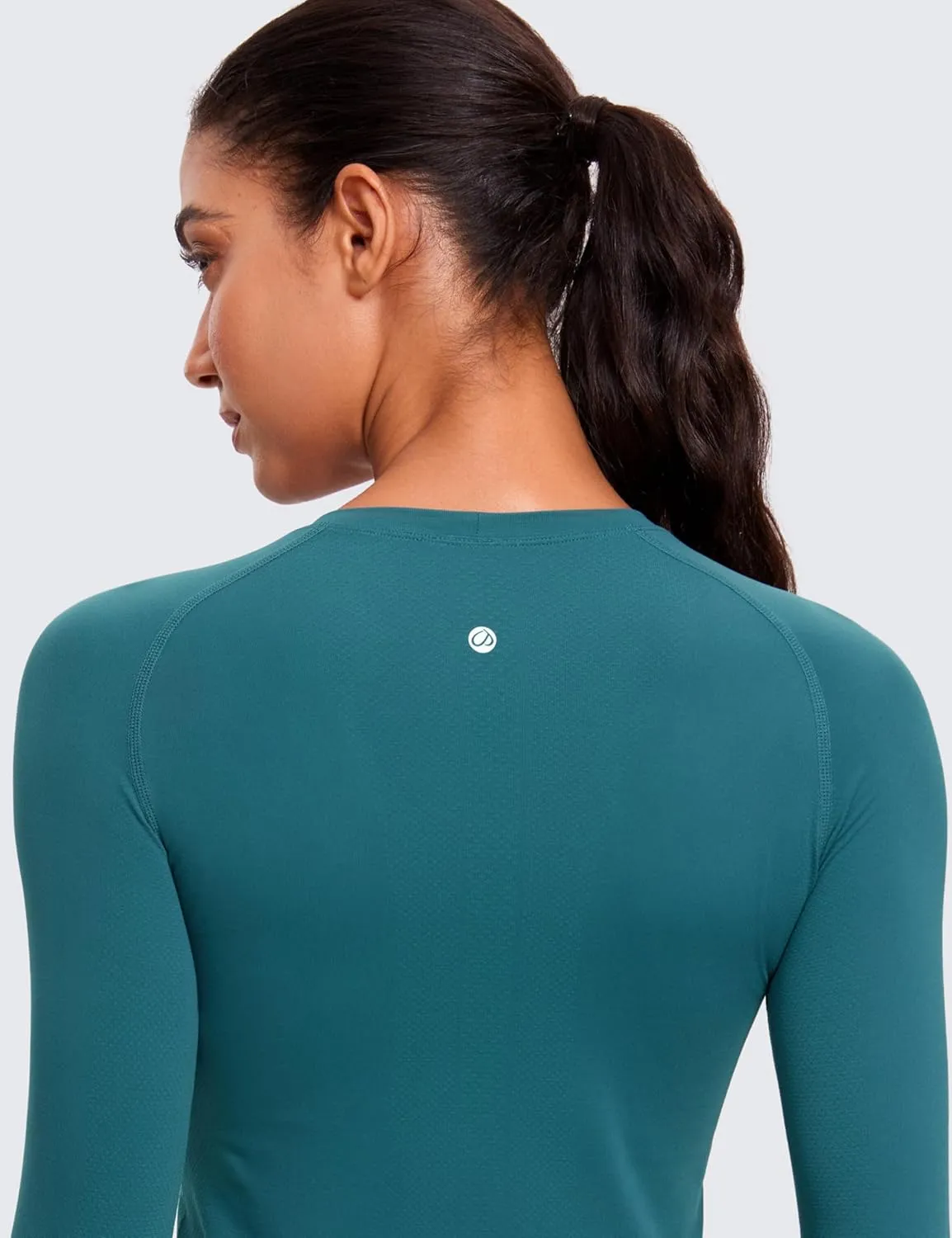 CRZ YOGA Womens Seamless Workout Long Sleeve Shirts Quick Dry Gym Athletic Tops Breathable Running Yoga T-Shirts