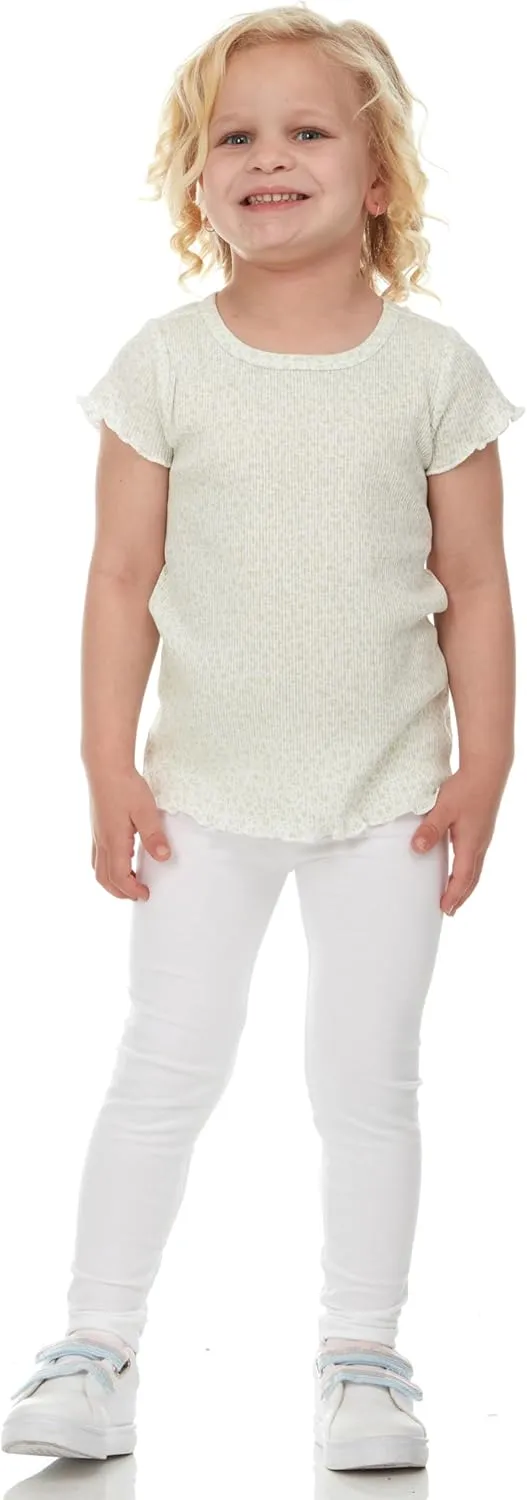 Cudlie 5-Pack Toddler/Baby Girl Short Sleeve Tops - Premium Quality Shirt Tops for Lightweight Comfort and Style.