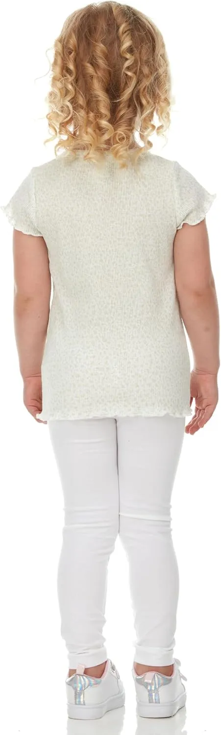 Cudlie 5-Pack Toddler/Baby Girl Short Sleeve Tops - Premium Quality Shirt Tops for Lightweight Comfort and Style.