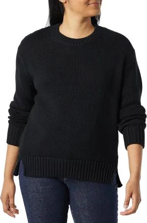 Daily Ritual Women's Oversized Long-Sleeve Boxy Crewneck Sweater