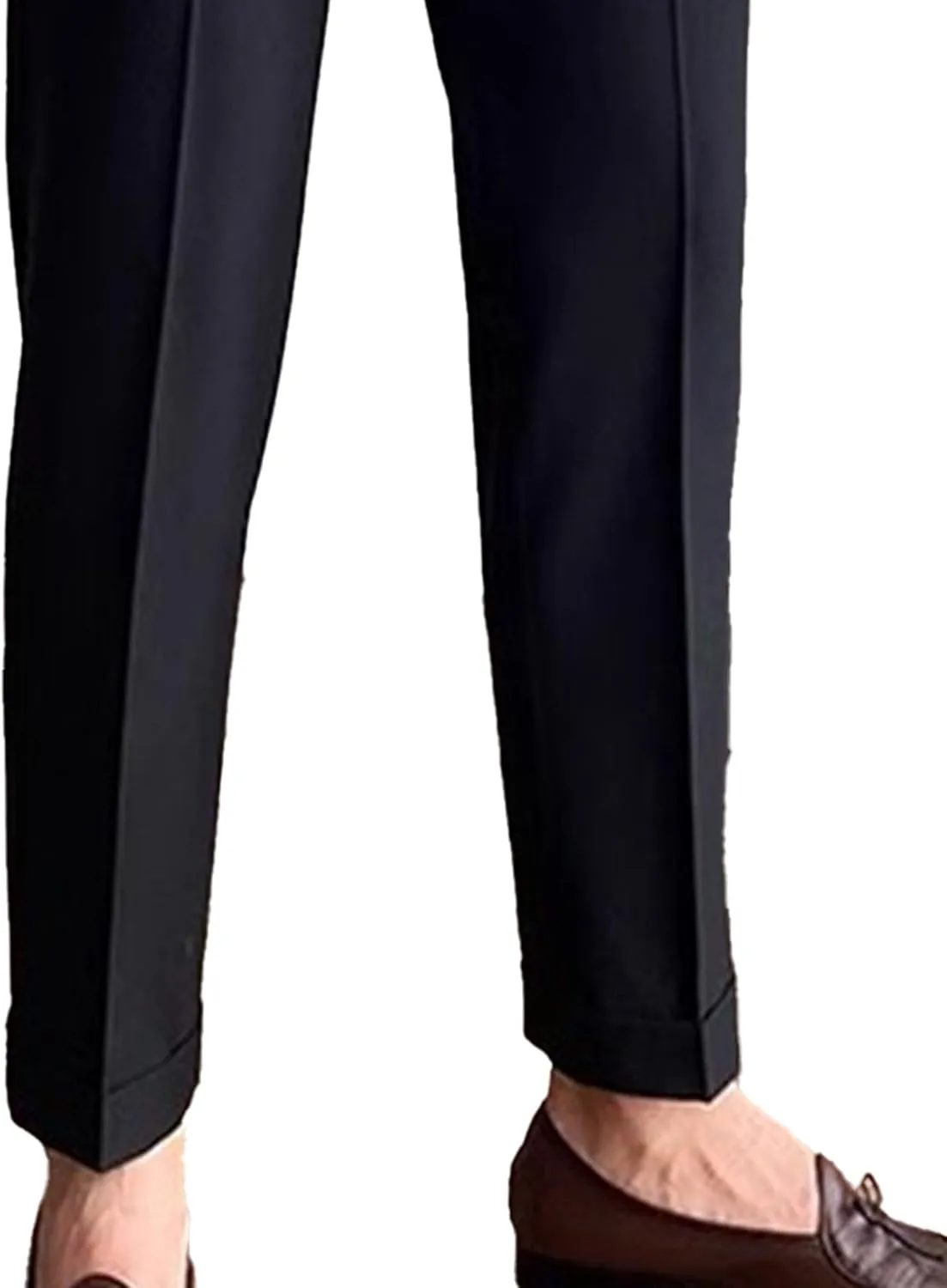 DGHM-JLMY Mens Chinos Cotton Pants Casual Business Stretchy Tapered Trousers High Waisted Slim Fit Dress Pants