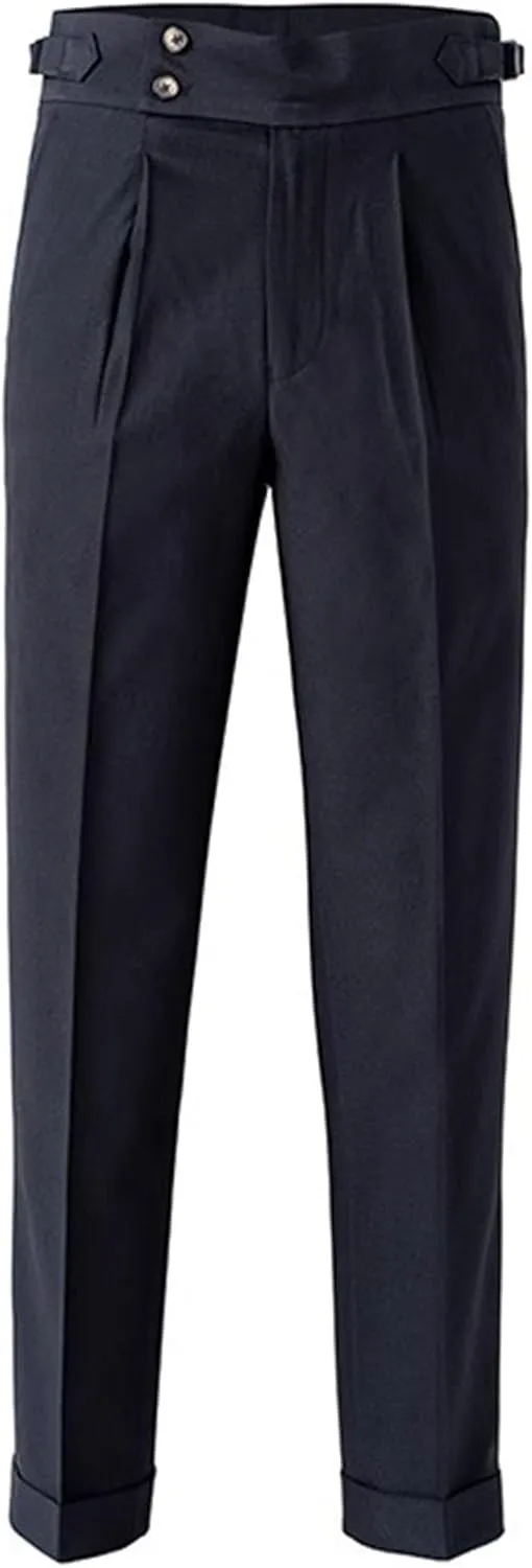 DGHM-JLMY Mens Chinos Cotton Pants Casual Business Stretchy Tapered Trousers High Waisted Slim Fit Dress Pants