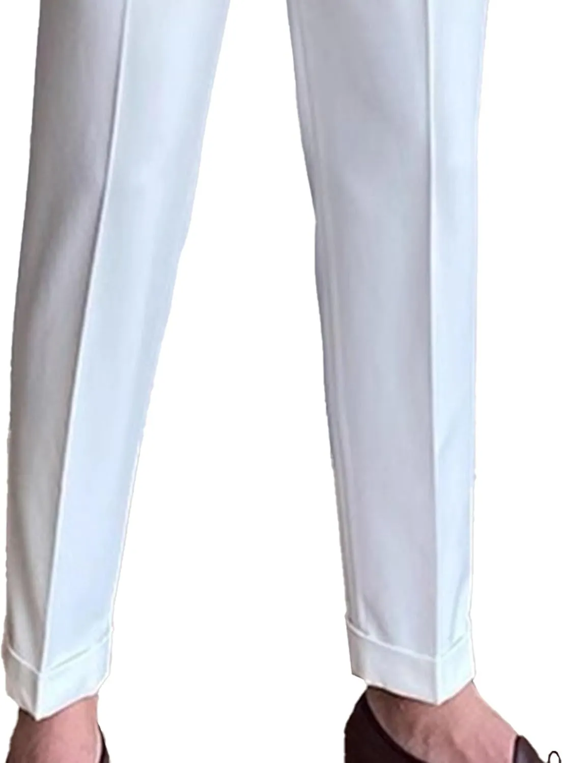 DGHM-JLMY Mens Chinos Cotton Pants Casual Business Stretchy Tapered Trousers High Waisted Slim Fit Dress Pants