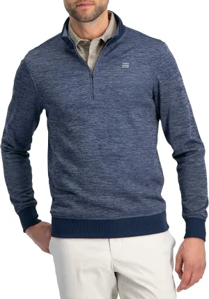 Dry Fit Pullover Sweaters for Men - Quarter Zip Fleece Golf Jacket - Tailored Fit