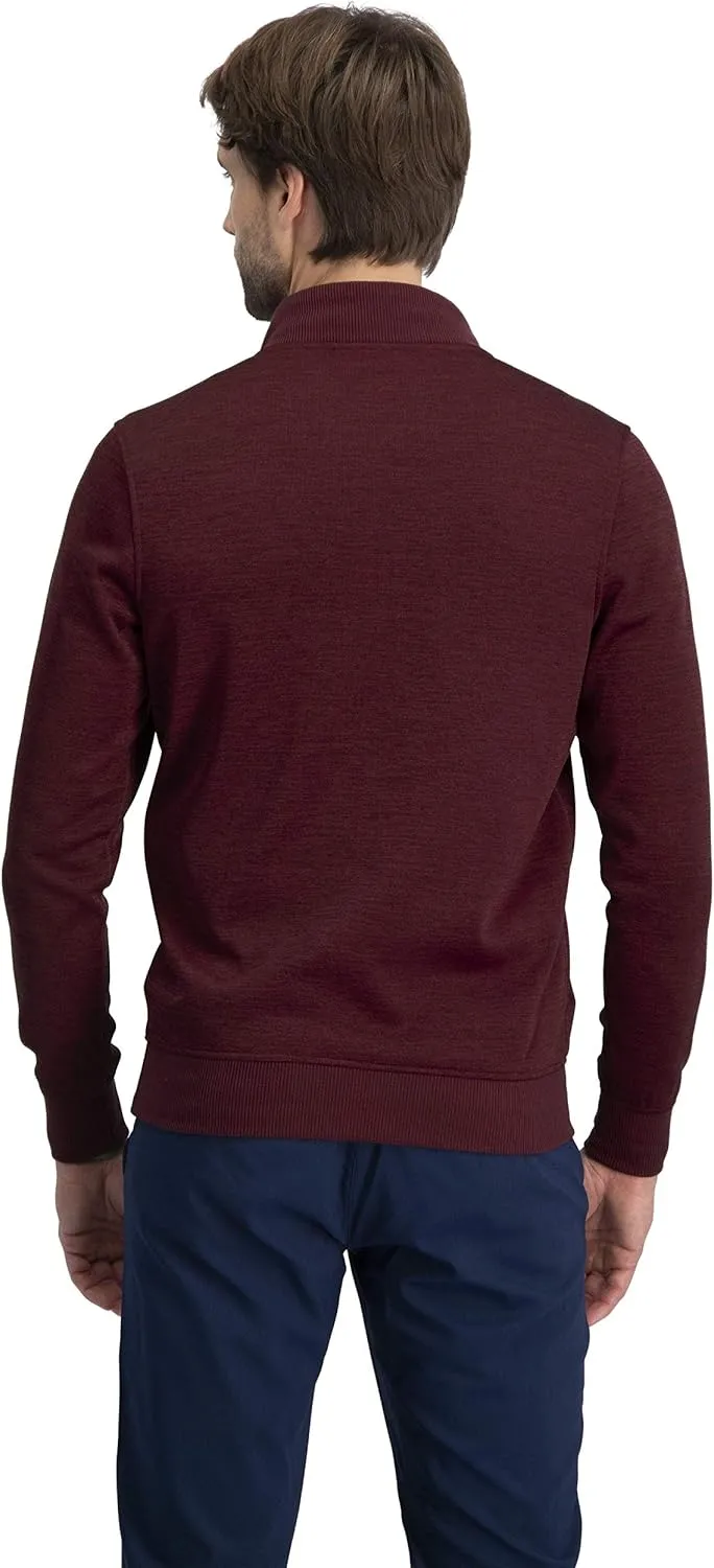 Dry Fit Pullover Sweaters for Men - Quarter Zip Fleece Golf Jacket - Tailored Fit