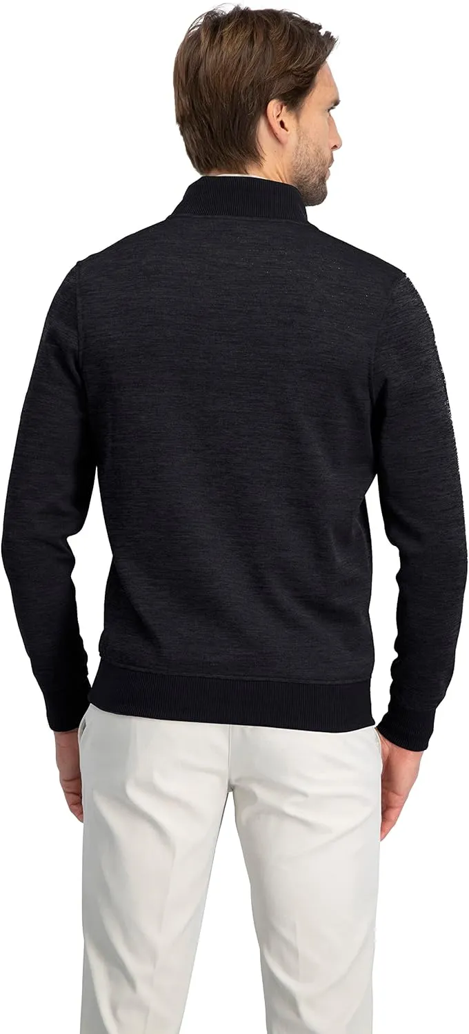 Dry Fit Pullover Sweaters for Men - Quarter Zip Fleece Golf Jacket - Tailored Fit