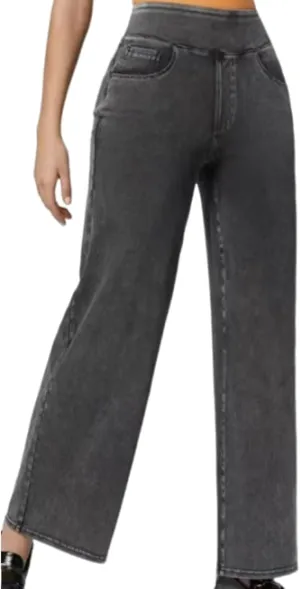 Easetrousers - High Waisted Multi-pocket Straight Leg Stretchy Pants Women's Casual Wide Leg Long Trousers