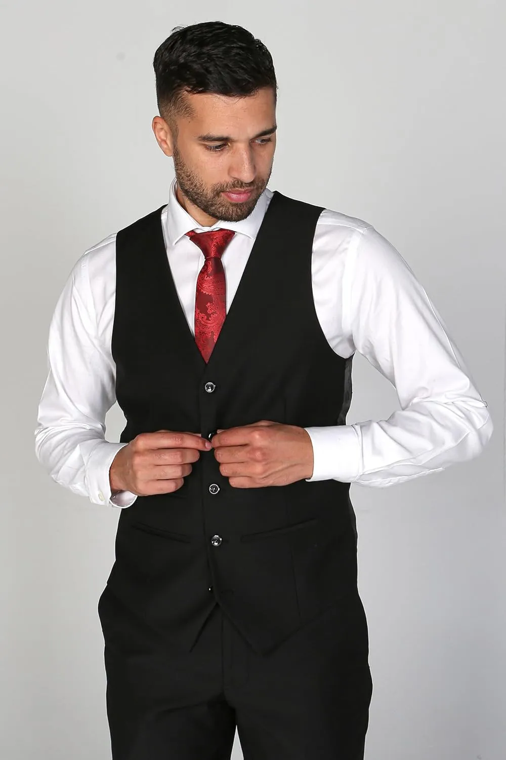 Elegant Men's Tailored Fit Suit - 3 Piece Set for All Formal Occasions