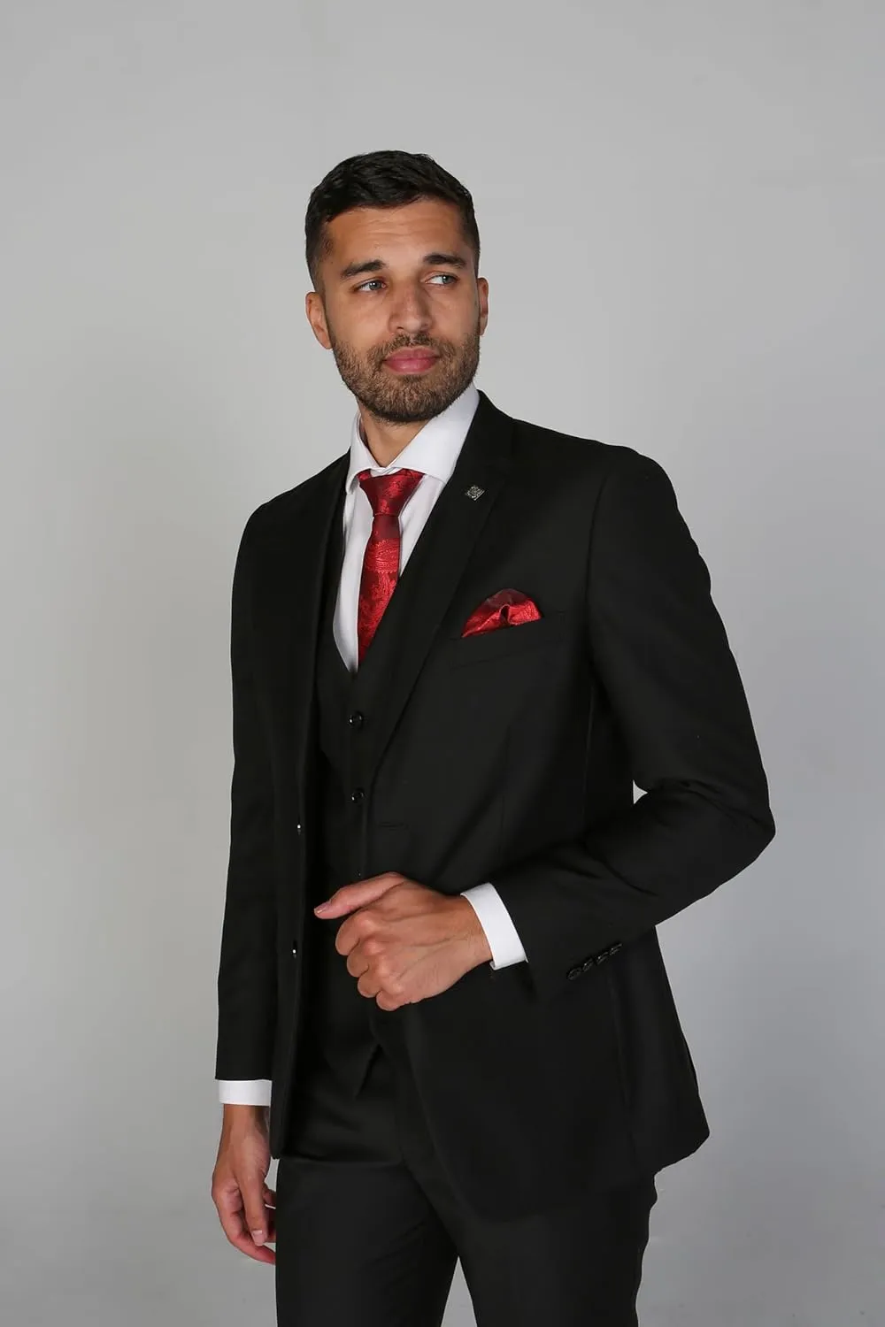 Elegant Men's Tailored Fit Suit - 3 Piece Set for All Formal Occasions