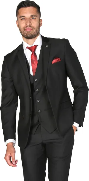 Elegant Men's Tailored Fit Suit - 3 Piece Set for All Formal Occasions