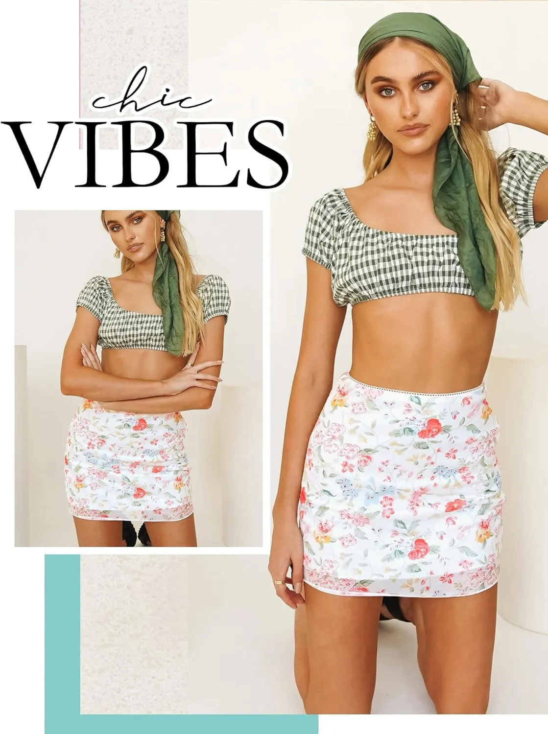 Ezcosplay Women High Waisted Floral Mesh Mini Skirt Bodycon Stretchy Sexy Y2K Short Skirts