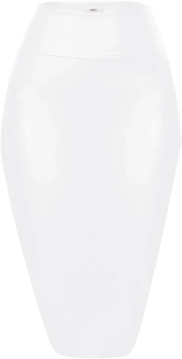 Faux Leather Skirts for Women High Waisted Leather Bodycon Pencil Skirt