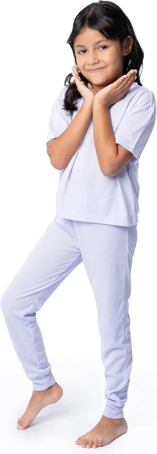 Fruit of the Loom Girls' Relaxing Comfort Loose Fit 2-Piece Pajama Set