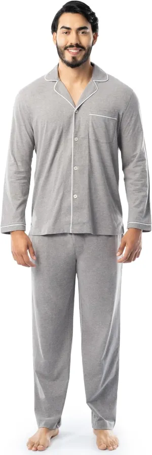 Fruit of the Loom Men's Jersey Knit Pajama Sleep Set