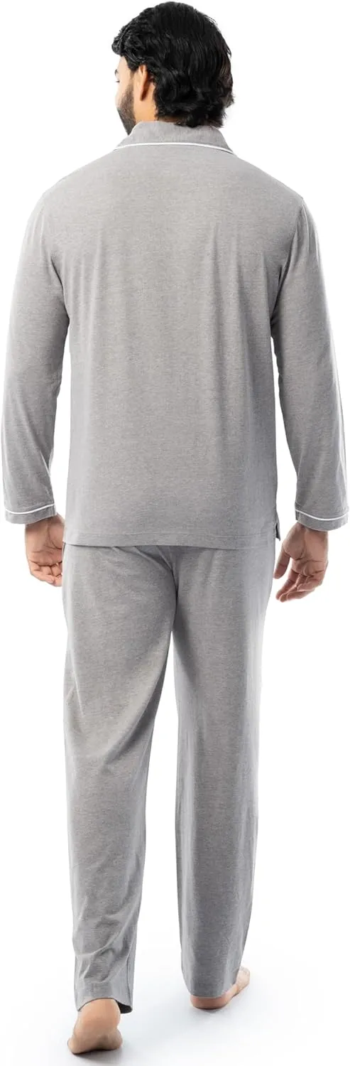 Fruit of the Loom Men's Jersey Knit Pajama Sleep Set