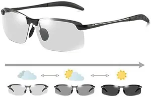 Gray Polarized Photochromic Sunglasses UV400 Sports Sunglasses Day and Night Driving Glasses Ultra-Light Sun Glasses Eyewear for Women's Cycling Glasses and Goggles Sports