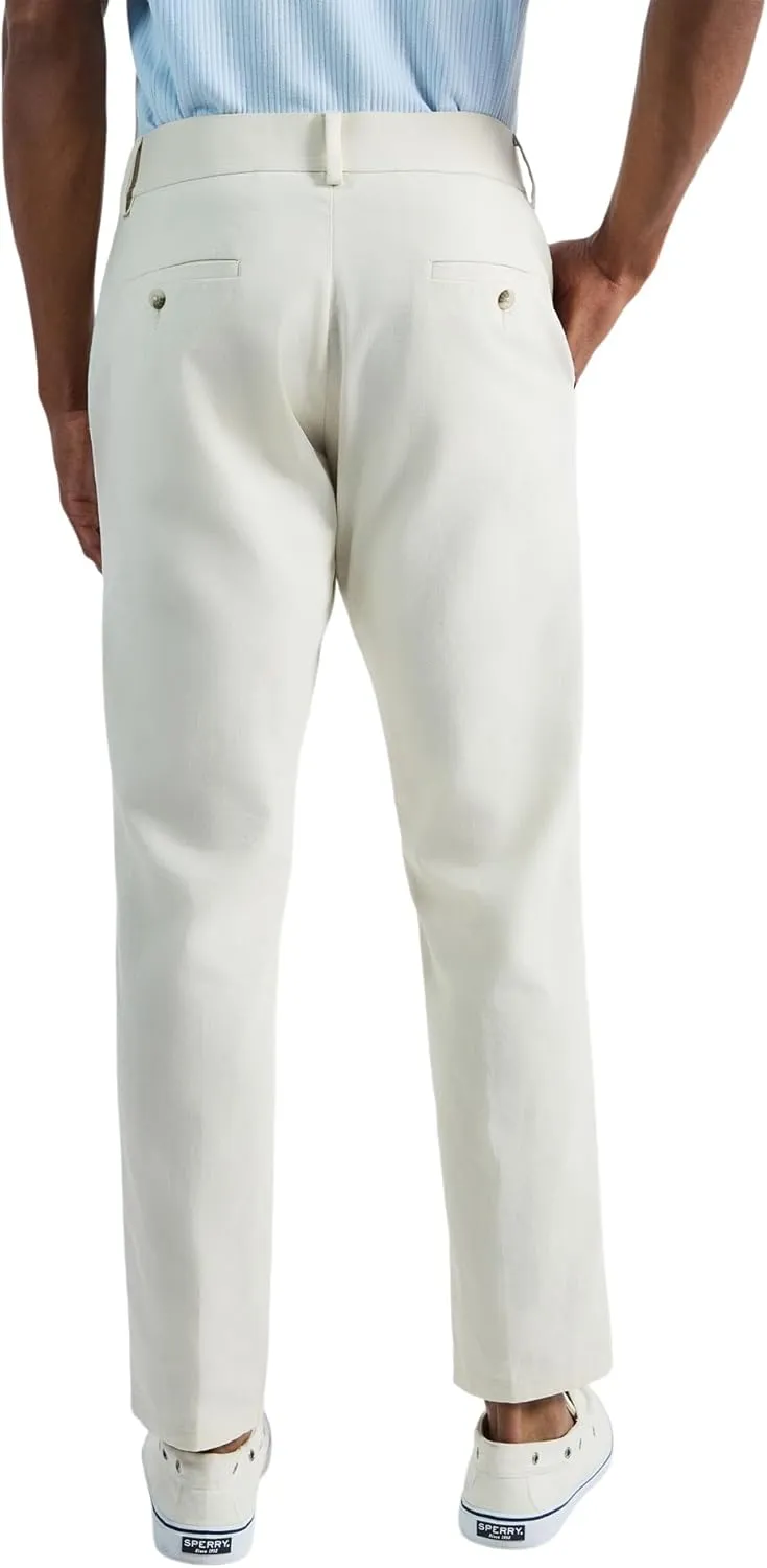 Haggar Men's Comfort Luxe Straight Fit Flat Front Linen Casual Pant