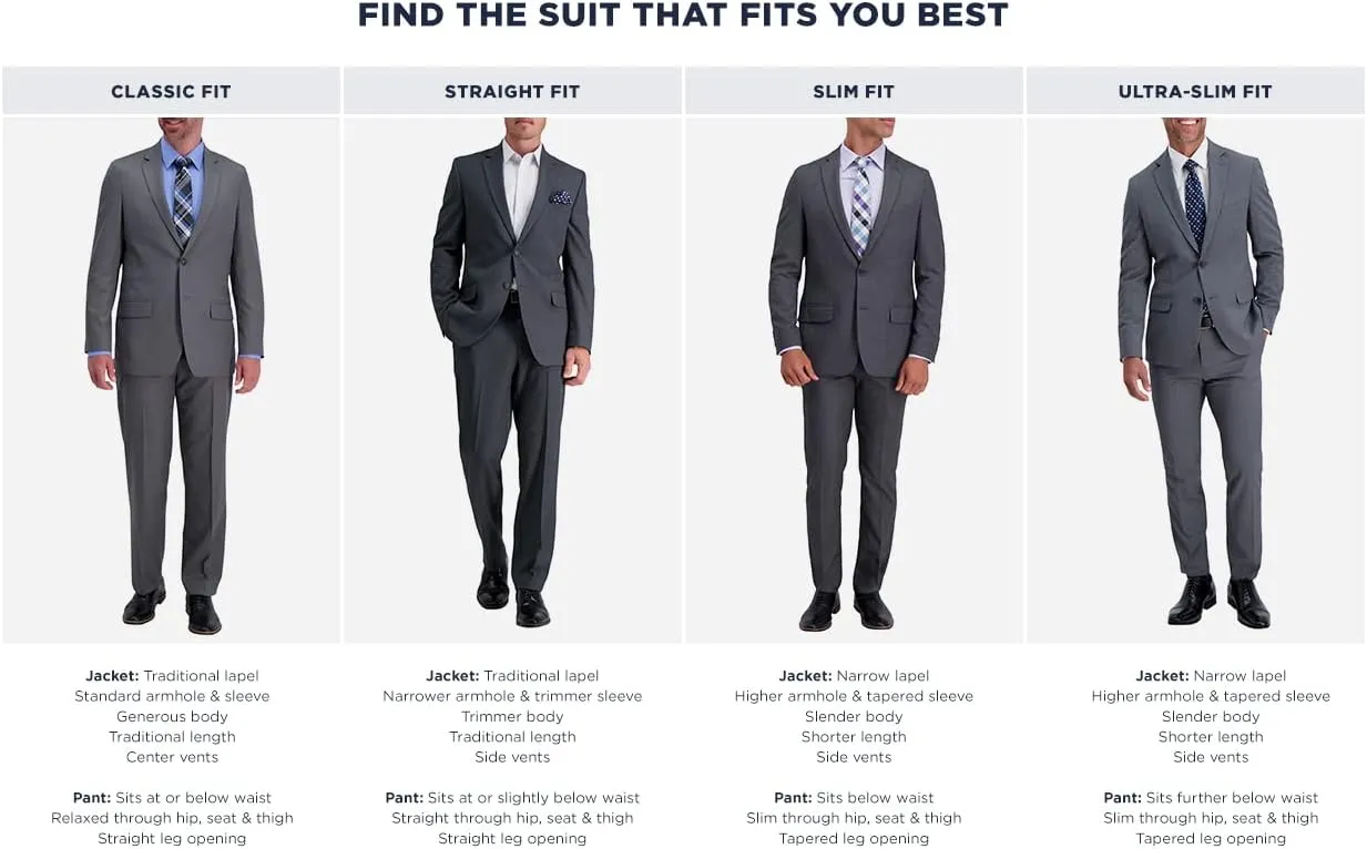 Haggar Men's Sharkskin Plaid Tailored Fit Plain Front Suit Separate Pant