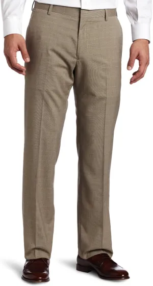 Haggar Men's Sharkskin Plaid Tailored Fit Plain Front Suit Separate Pant