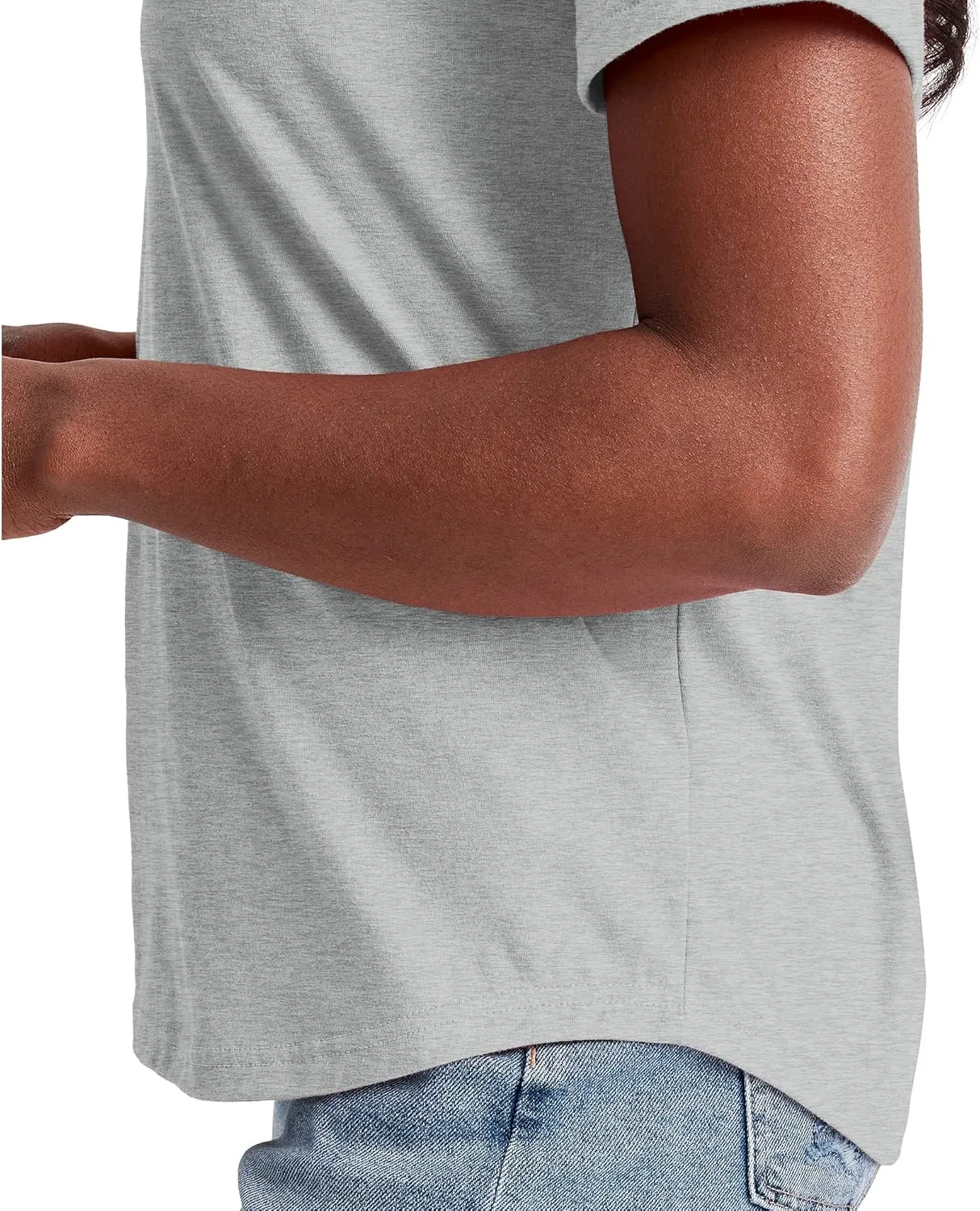 Hanes Women's Originals Oversized T-Shirt, Cotton Crewneck Tee for Women, Plus