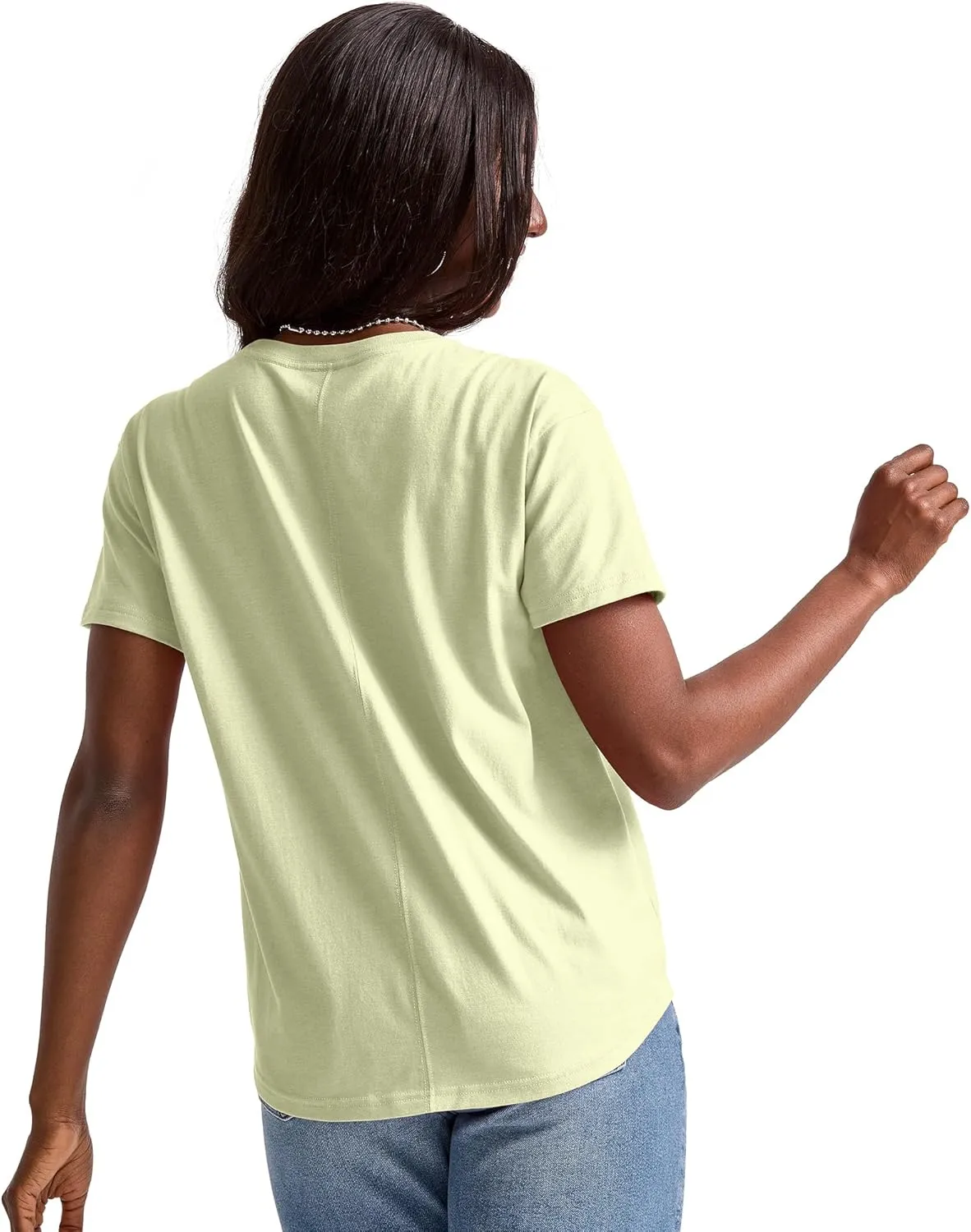 Hanes Women's Originals Oversized T-Shirt, Cotton Crewneck Tee for Women, Plus