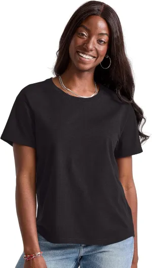 Hanes Women's Originals Oversized T-Shirt, Cotton Crewneck Tee for Women, Plus