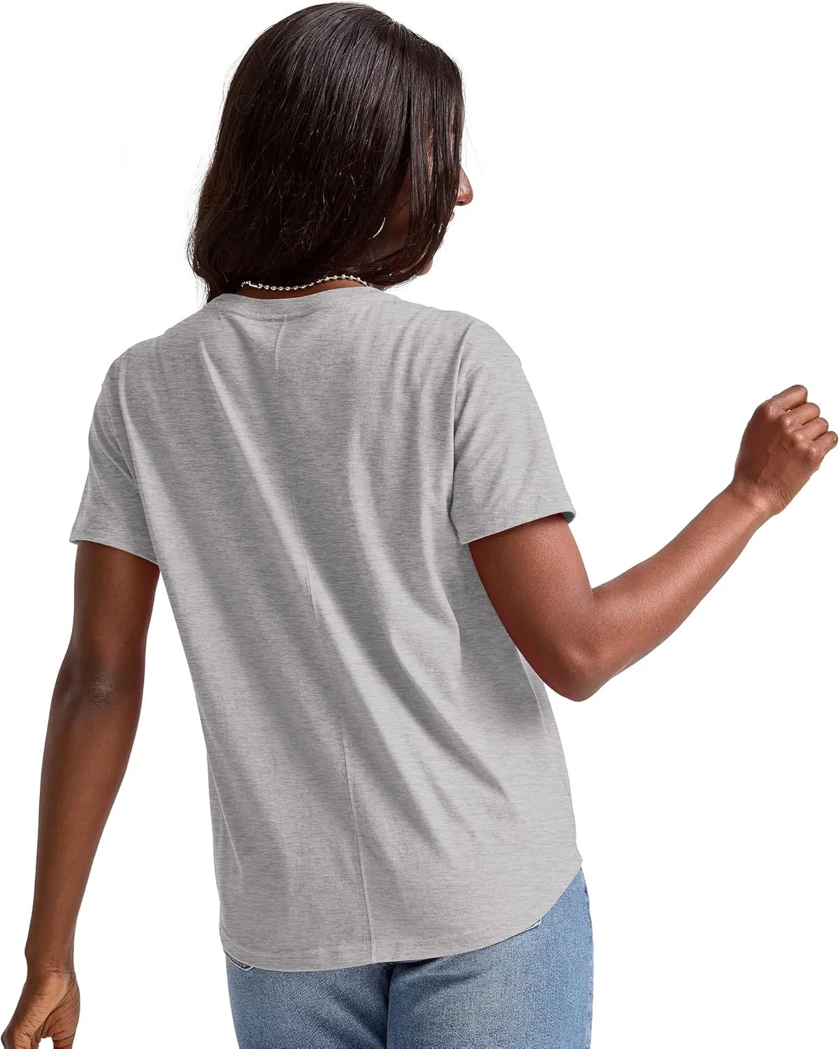 Hanes Women's Originals Oversized T-Shirt, Cotton Crewneck Tee for Women, Plus
