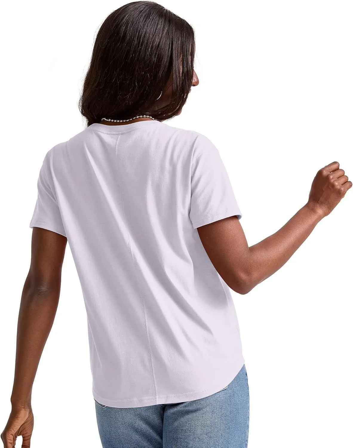 Hanes Women's Originals Oversized T-Shirt, Cotton Crewneck Tee for Women, Plus
