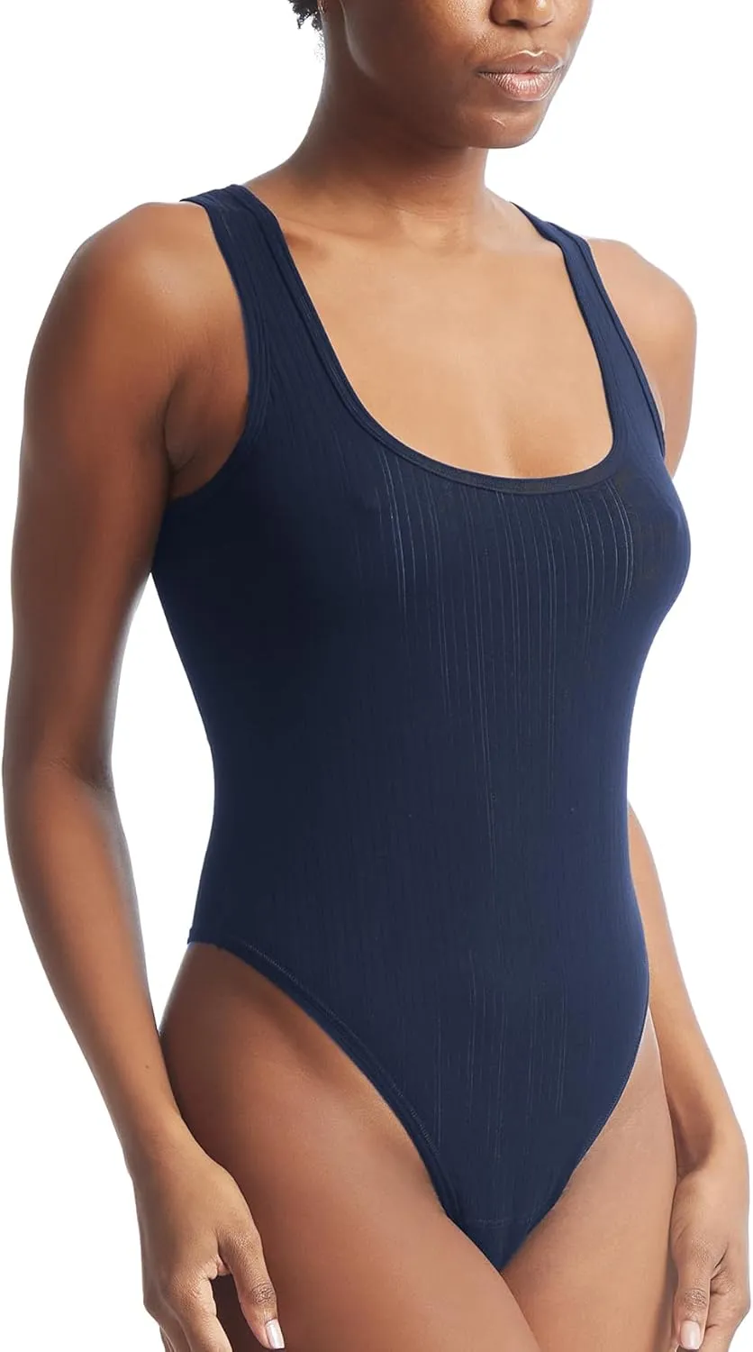 hanky panky MellowLuxe Square Neck Bodysuit (628452), Bicoastal Blue