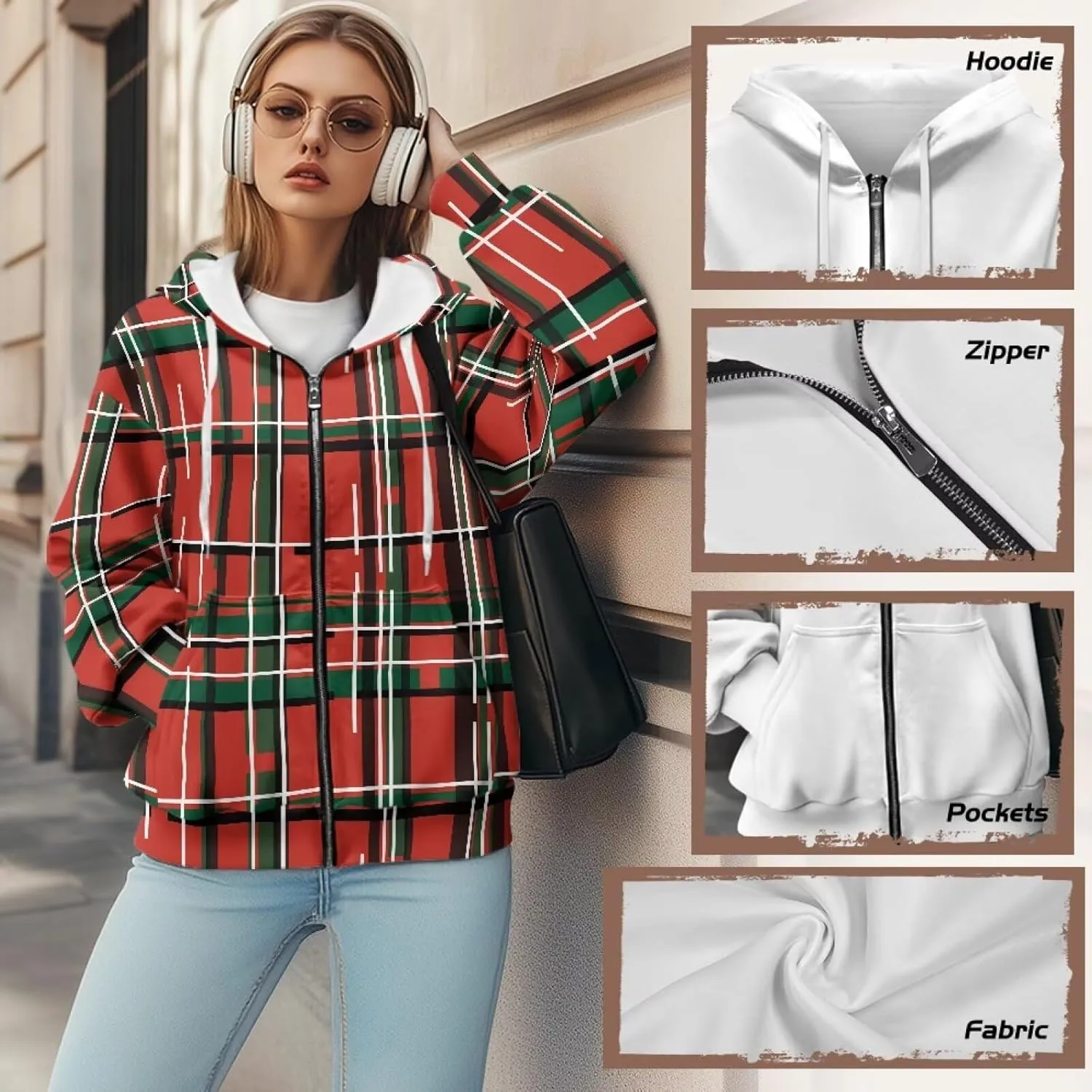 Horeset Sweatshirt for Women Zip up Hoodie Loose Fitting Pullover Tops Athletic Clothing with Pocket
