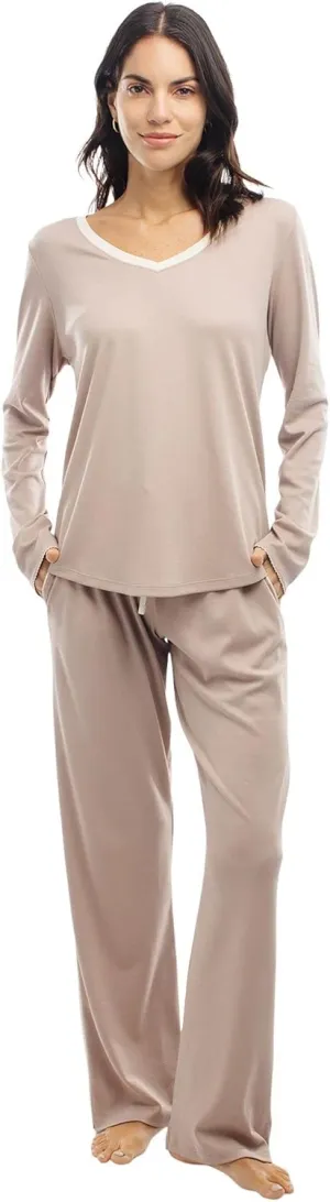 Incredibly Soft Pima Cotton Women's Pajamas Set - The Long Sleeve Set