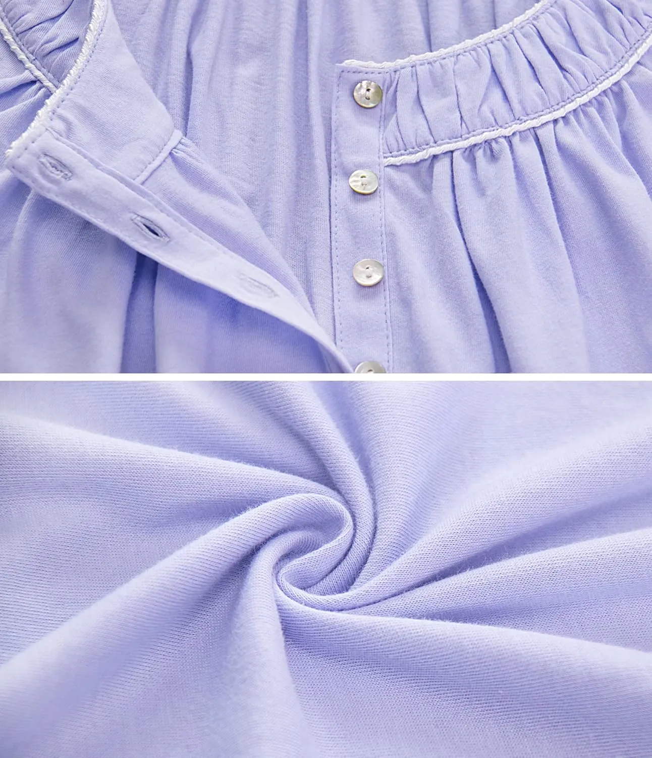 IZZY   TOBY 100% Cotton Nightgowns for Women Soft Ladies Gowns Sleepwear Long Sleeveless Nightgown