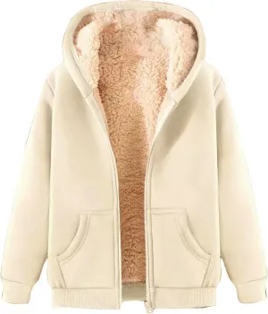 JOFOW zip up hoodie women cropped sweatshirt trendy queen hoodie womens fleece zip up jacket
