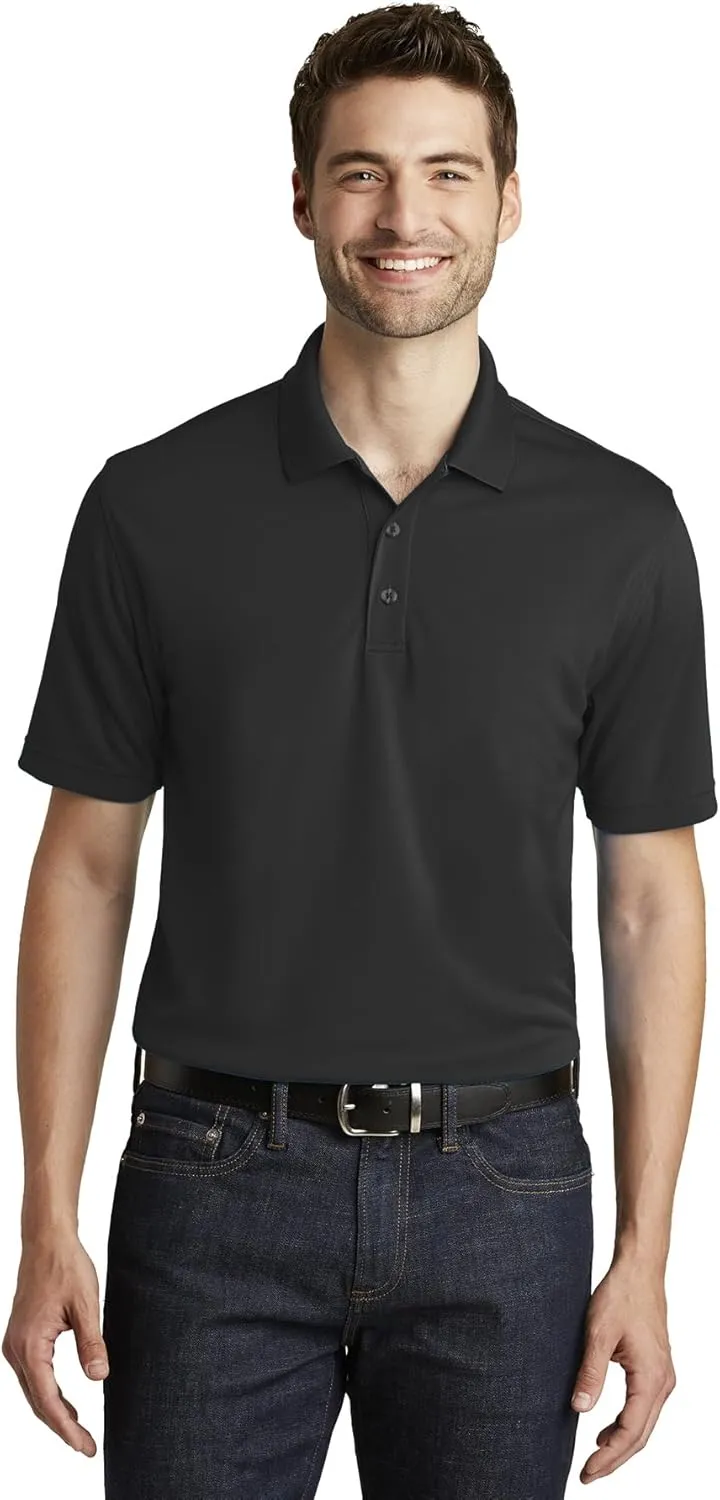 Kansas State University Men's Short Sleeve Performance Polo with K-State Powercat Logo