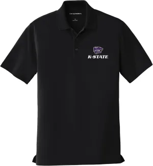 Kansas State University Men's Short Sleeve Performance Polo with K-State Powercat Logo