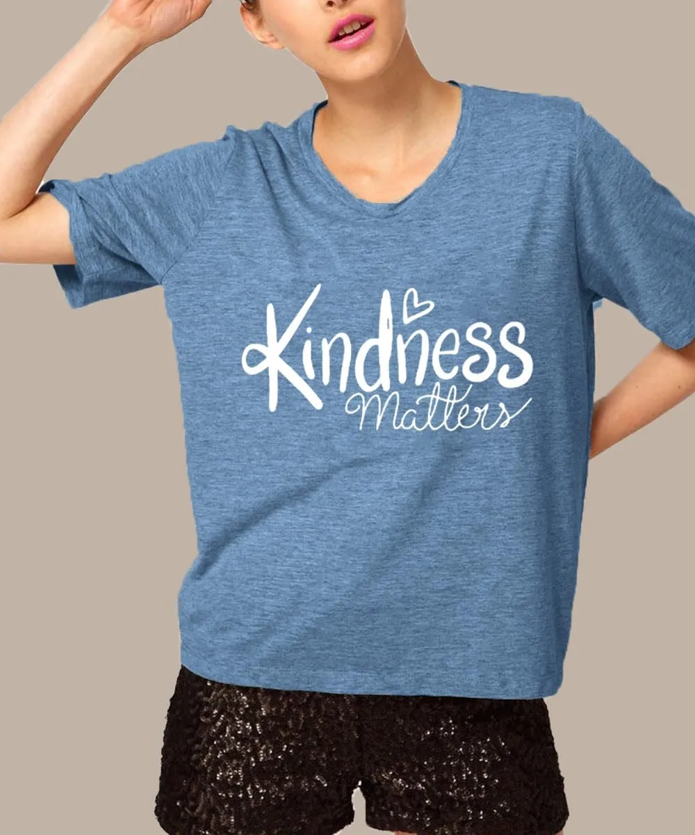 Kindness Shirts for Women Casual Graphic Tees Funny Inspirational T Shirt Teacher Tees Tops