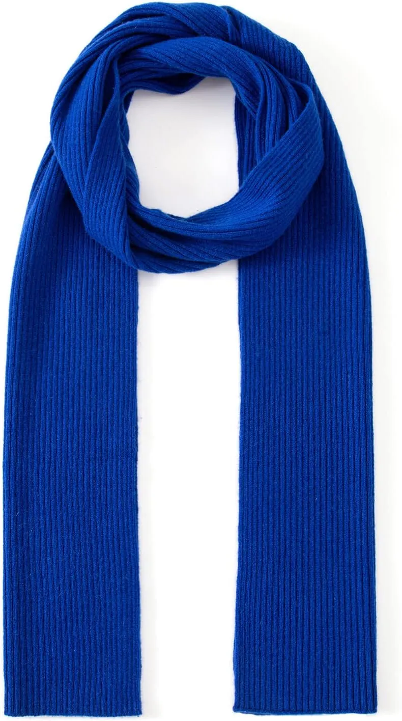 Lallier Cashmere Wool Scarf, Ultra Soft Classic Ribbed Solid Color Winter Scarf for Men and Women with Gift Box
