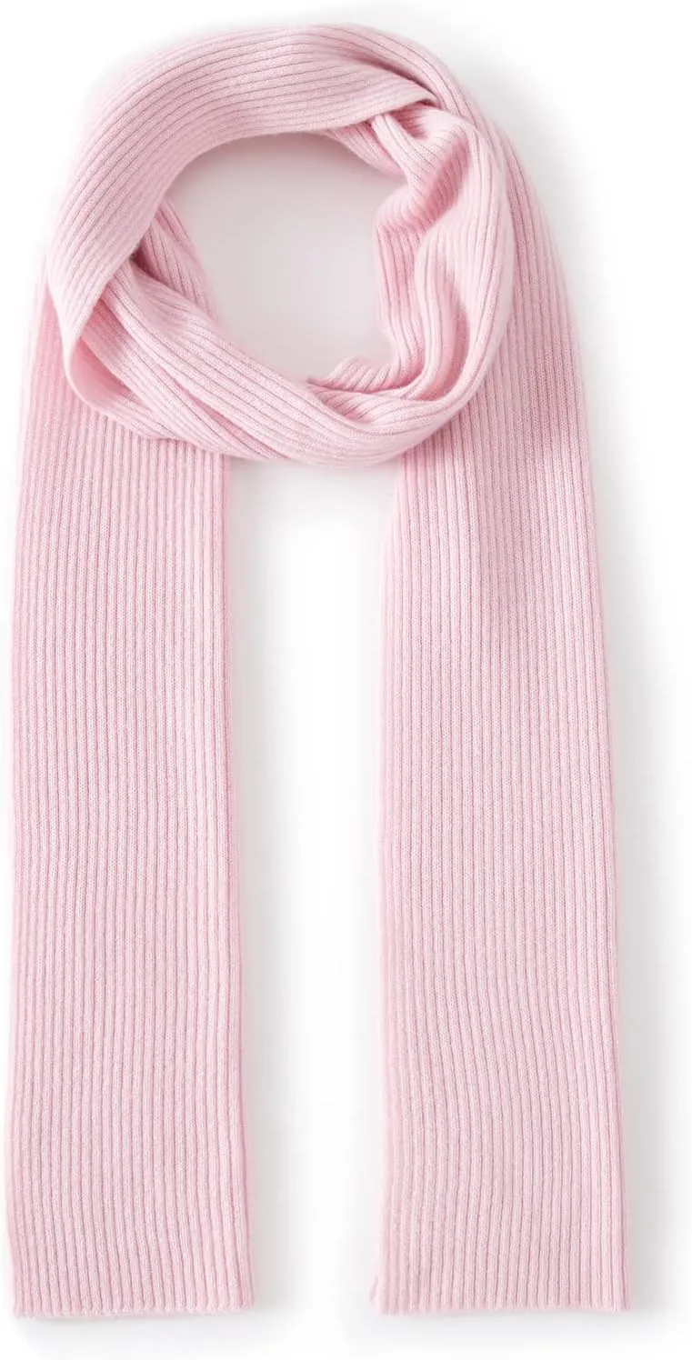 Lallier Cashmere Wool Scarf, Ultra Soft Classic Ribbed Solid Color Winter Scarf for Men and Women with Gift Box